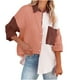 thumbnail image 2 of ICHUANYI Clearance Women's Tops Single Breasted Long Sleeve Shirt Tops Loose Lapel Shirt Blouse(Khaki, XL) ICHUANYI WER2023081011879, 2 of 5