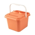 thumbnail image 3 of Lavabo para pies, bañera de para pies, 23,5 cm de altura, con tapa con asa, cubo para pies, lavabo para lavar los pies, para camping, limp Naranja, 3 of 8