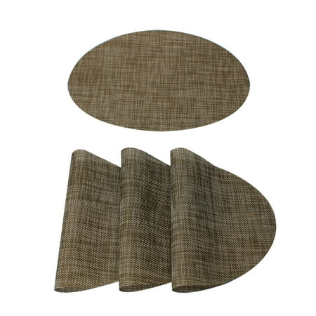 Set Of 4 Placemats Cross Woven Washable Dining Table Mats