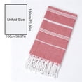 thumbnail image 3 of Toalla de playa a rayas de secado rápido con borlas – Toalla de viaje ligera para natación, piscina, camping y picnic, toalla de baño suave y absorbente, 3 of 6