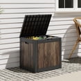 thumbnail image 5 of Bifanuo 31 Gallon Resin Outdoor Deck Box, Waterproof UV Resistant Storage Box for Garden Patio Pool, Dark Wood Grain, 5 of 7