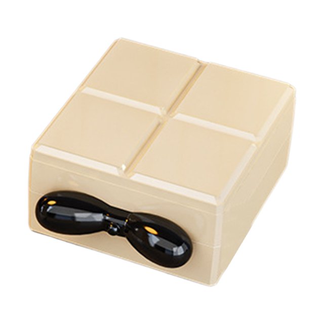Joyero de 7 compartimentos, organizador portátil para guardar pendientes, estuche de plástico con tapa, minicaja para anillos, organizador de joyas de viaje.