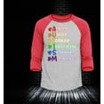 thumbnail image 2 of Shop4Ever Men's Autism Always Unique Raglan Baseball Shirt Small Heather Grey/Red, 2 of 4