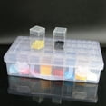thumbnail image 4 of Caja de almacenamiento de 48 compartimentos, organizador de cuentas de semillas transparente, pequeño recipiente extraíble con tapa para cuentas, 4 of 4