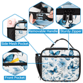 thumbnail image 3 of Herdesigns Butterfly Blue Floral Large Backpack Set with Lunch Box Lightweight Water Resistant Travel Laptop Backpacks Casual Daypacks for Women Men, 3 of 8