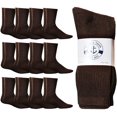 thumbnail image 2 of SOCKS'NBULK Mens or Womens Solid Color Cotton Diabetic Dress Crew Socks, Value Pack (White - 12 Pairs, 10-13), 2 of 5
