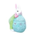 thumbnail image 4 of Figura de conejo de Pascua, escultura de conejo, bonito regalo de Pascua de resina, estatua de huevo de Pascua Estilo A, 4 of 9