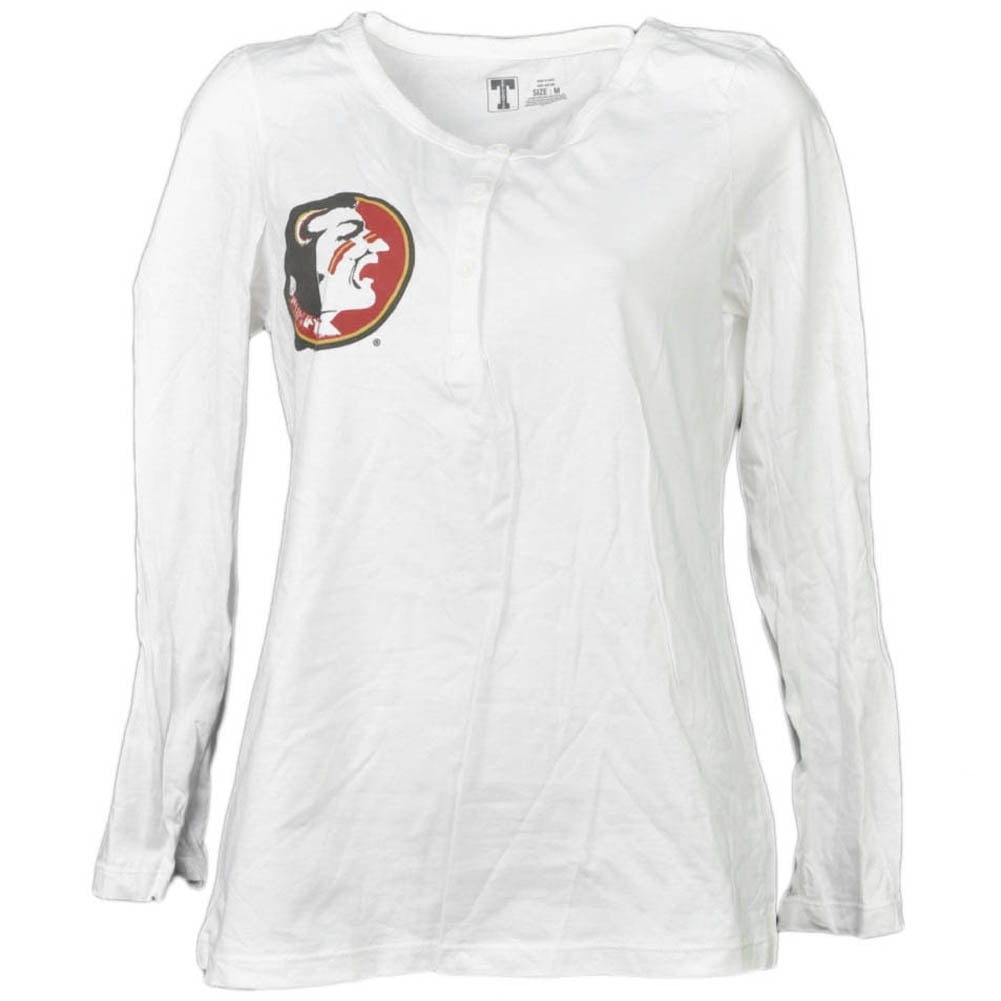 NCAA Florida State Seminoles Womens Long Sleeve Tshirt Button Crew Neck XSmall by T University