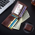 thumbnail image 3 of SCHLATUM Men's RFID Blocking Leather Wallet, 9 Card Slots & 2 ID Windows, Bifold Purse with Large Capacity, 3 of 9