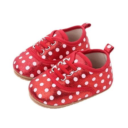 

Baby Boys Girls Lace Up Sequins Sneakers Soft Rubber Sole Infant Moccasins Newborn Prewalke Anti-Slip Shoes First Walker Shoes