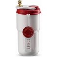 thumbnail image 1 of Stainless Steel Vacuum Insulated Travel Mug With Smart Display - 420ml, Red | Double Walled Coffee Cup With Leakproof Lid - Reusable For Hot Cold Coffee | Thermal Mug With Non Slip Protective Cover, 1 of 5