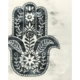 thumbnail image 2 of Popp, Grace 20x24 White Modern Wood Framed Museum Art Print Titled - Day Hamsa I, 2 of 4