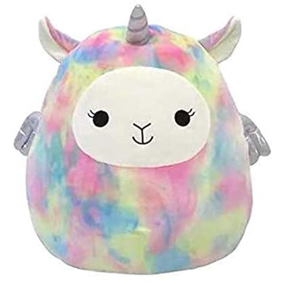 Squishmallows 5" LucyMay Rainbow Tie Dyed Llama Pegacorn Soft Big
