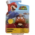 thumbnail image 2 of Super Mario Bros Collectible Goomba Action Figure with Coin, Brown, 4", 2 of 3