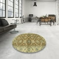thumbnail image 4 of Ahgly Company Machine Washable Indoor Rectangle Abstract Metallic Gold Area Rugs, 7' x 10', 4 of 7
