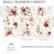 thumbnail image 2 of Set de 3 calcomanías de rosas en acuarela para muebles y manualidades (15 x 30 cm). Adhesivos con diseño floral para madera y decoración del hogar., 2 of 9