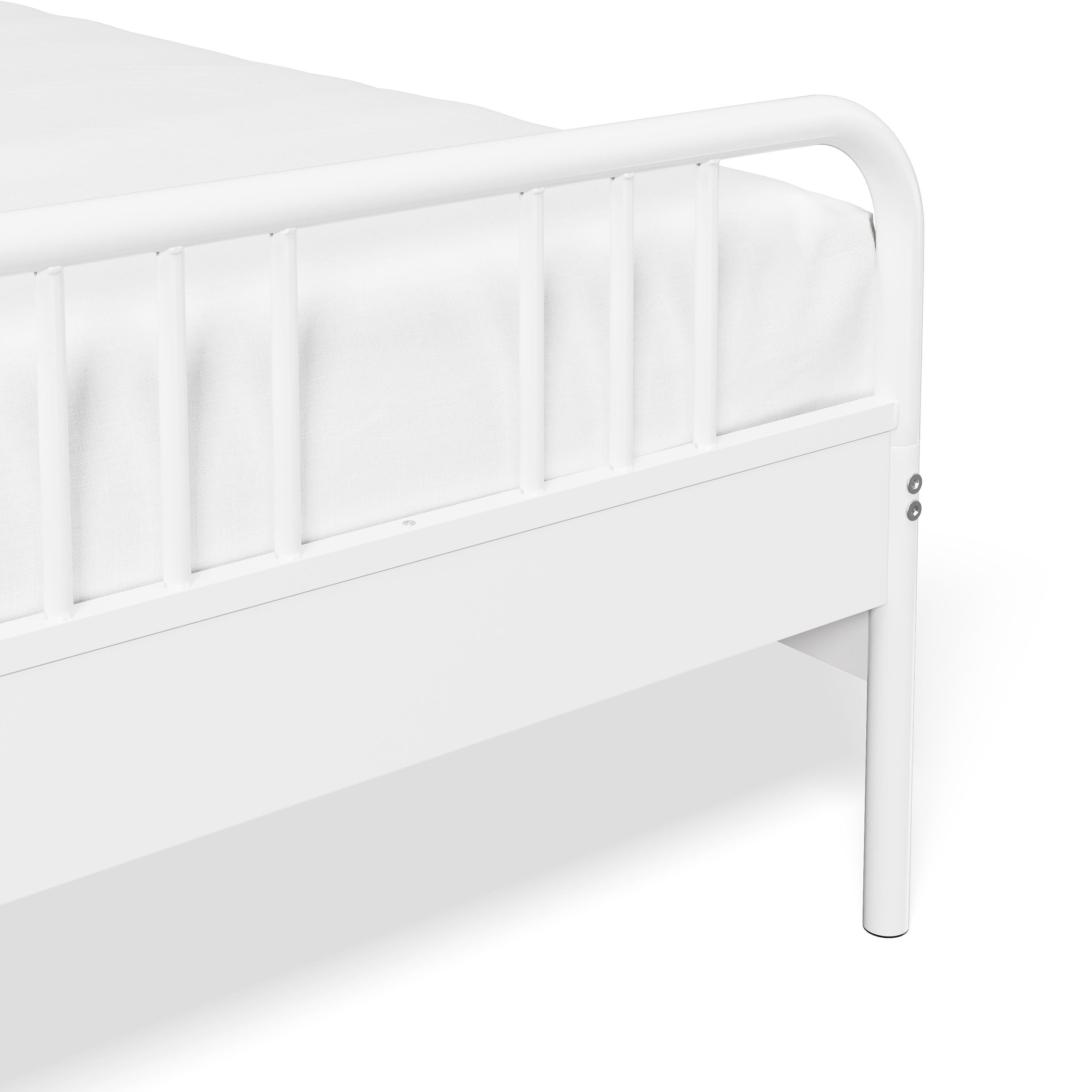 Mainstays Kids Full Size Metal Platform Bed Frame, White