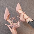 thumbnail image 4 of YYYTop Stilettoes Heels Women's Slingback Dressy Pumps Pointed Closed Toe Strap Crisscross Sandals Ankle Strap Elegant Wedding Pumps Formal Shoes Evening Party Dress Shoes, 4 of 9