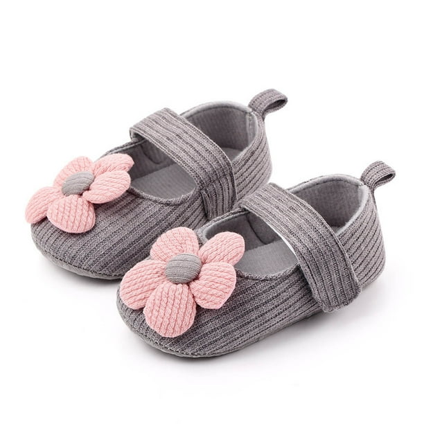 Puntoco Sandalias De Verano Para Bebés,(6-12 Meses) Verano Nuevo Bebé Lindo Tejido Flor Lana Zapatos De Tela Antideslizante Bebé Niño Zapatos Bebé Niño Zapatos Gris 12