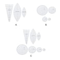 thumbnail image 4 of Youkk Template Kit Acrylic Quilting Embroidery Ruler Portable Reusable DIY Making Sewing Handicraft Crafts for Professionals 7Pcs/Set, 4 of 8