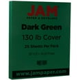 thumbnail image 2 of JAM Paper Cardstock, 8 1/2 x 11, 130lb Dark Green, 25/Pack, 2 of 3