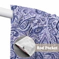 thumbnail image 4 of Purple Navy Blue Swag Valances for Windows, Kitchen Curtains 36 Inch Length 2 Panels Set, Retro Botanical Abstract Art Short Curtains for Small Windows Rod Pocket Cafe Curtains Drapes 28"x36", 4 of 8