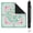 Mint Koi Lot, variant on Navy Blue Chinoiserie Floral Border (2) Mahjong Mat 31.5 x 31.5in,Non-Slip Noise-Reducing for Poker, Cards & Board Games