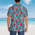 thumbnail image 3 of Lsque Cute Strawberry Flower Pot pattern Hawaiian Shirt for Men, Unisex Summer Beach Casual Short Sleeve Button Down Shirts-X-Large, 3 of 9
