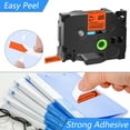 thumbnail image 2 of GREENCYCLE 3PK Compatible for Brother Black on Fluorescent Orange 18mm 8m TZ TZe TZe-B41 TZ-B41 TZeB41 TZB41 Laminated Label Tape use in PT-P700 PT-P750W PT-D600 PT-D400 Label Maker, 2 of 6