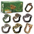 thumbnail image 3 of Pulsera de serpiente pitón, modelo de animal de simulación, figura de plástico, regalo divertido de broma para niños, educativo, cobra, 3 of 4