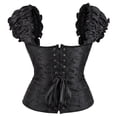thumbnail image 6 of JFGHDG Western Corset Tops for Women Wedding Corset with Straps Bustier Corset Waist Corset Bustier Shapewear Strapless Corset Top Black L, 6 of 8