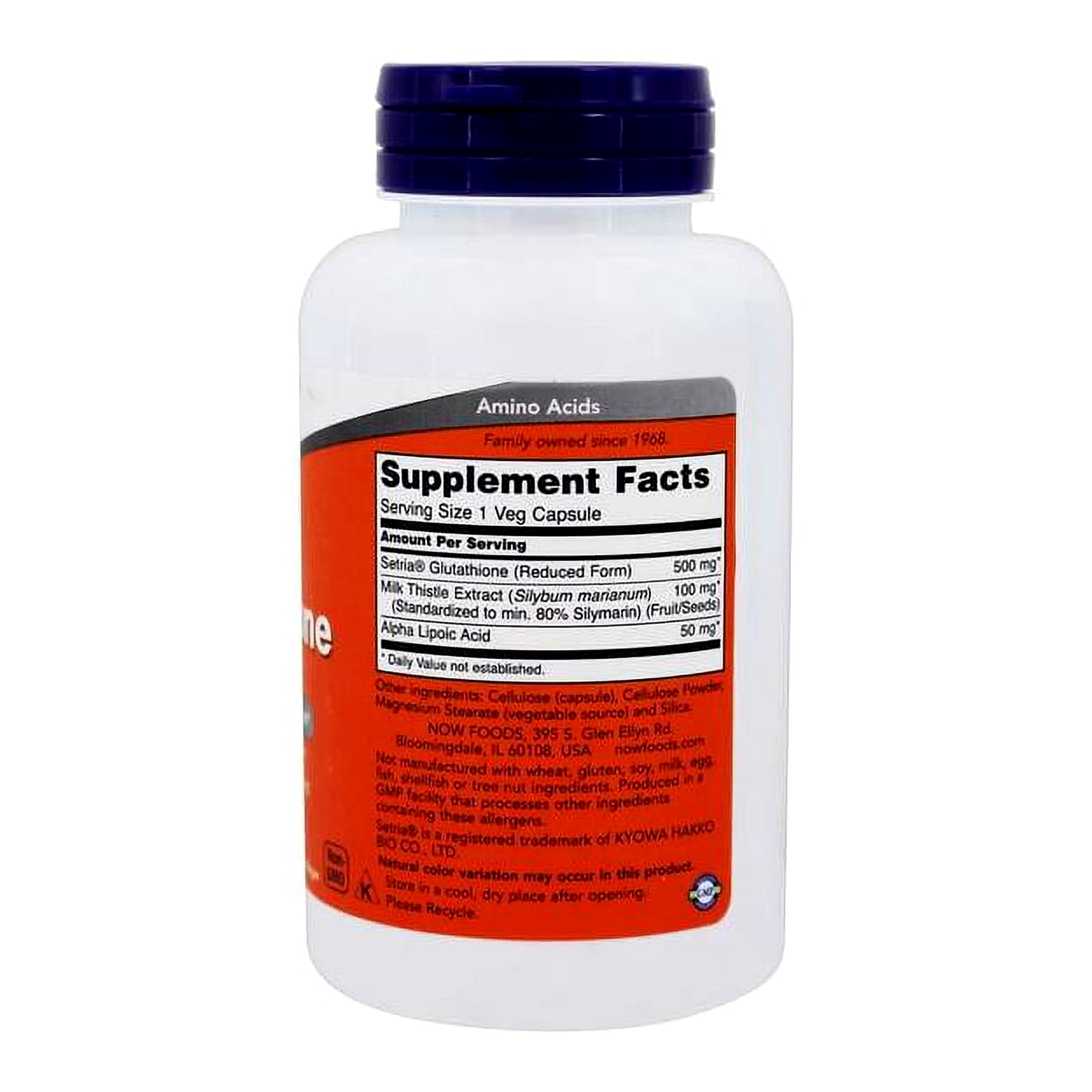 now l glutathione Now Foods Glutathione, Reduced 500 mg, 60 Veg Capsules, 2 Packs