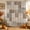 Brown, Gray, Beige, variant on Brown Cream Checked Shower Curtain, Waterproof Shower Curtains for Bathroom, Vintage Buffalo Plaid Farmhouse Washable Fabric Bathtub Curtain Set Bath Decor with 12 Hooks Stall 36"x72"