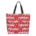 thumbnail image 1 of Fotbe Popcorn2 Bolsa Tote Estética de Lona con Estampado para Mujer - Bolsa Reutilizable de Hombro Casual para Vacaciones, Compras, Trabajo y Gimnasio, 1 of 8