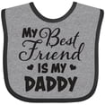 thumbnail image 3 of Inktastic My Best Friend is My Daddy with Hearts Boys or Girls Baby Bib, 3 of 4