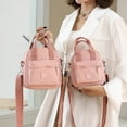 thumbnail image 5 of Bolso bandolera informal para mujer, bolso de mano sencillo con cremallera para niñas, de nailon, resistente al agua, sólido, bolso de mano tipo mensajero ligero, 5 of 5