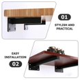 thumbnail image 3 of Stainless Steel Rectangular Shelves Support Hardware for Kitchen Bathroom Bedroom in Black with Corrosion Resistant Function 1Pack, 3 of 5