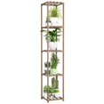 thumbnail image 1 of Soporte de esquina para plantas de interior, estante alto para plantas de madera de 5 niveles para múltiples soportes de flores, estante para plantas, sala de estar, jardín, patio, ventana, 1 of 7
