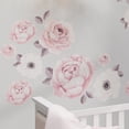 thumbnail image 2 of Lambs & Ivy Floral Garden Large Pink/White Watercolor Flowers Wall Decals, 2 of 3