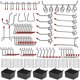 thumbnail image 1 of Metal Pared perforada Ganchos Organizador Surtido Kit Peg Cerraduras colgantes Aplicaciones, 114Pcs esquí esquí Gafas de esquí, 1 of 5
