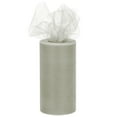 thumbnail image 1 of Unique Bargains 6 inch 50 Yards Tulle Ribbon Rolls Pastel Netting Fabric for Gift Wrapping Christmas Wedding, Grey, 1 of 5