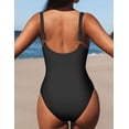 thumbnail image 5 of Firpearl Underwire Bathing Suits Push Up One Piece Black Swimsuits for Women Ruched Tummy Control Swimming Suit Criss Cross Swimwear US14, 5 of 7