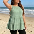 thumbnail image 3 of StSilkitty Camisoles Grande Taille pour Femmes Décontractées Unies Sans Manches à Col Rond Blouses Légères Douces Tuniques, 3 of 8