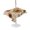 Beige, Brown, Bronze, variant on Outdoor Tablecloth with Umbrella Hole for Patio/Picnic/Party/Camping, Brown Rustic Flower Waterproof Table Cloth Round Cover Washable, Watercolor Retro Floral Leaves Pastoral (Dia 54")