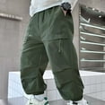thumbnail image 3 of Huanglei Boys Cargo Pants With Multiple Pockets Casual Joggers For Kids Comfortable Outdoor Play And School Wear Durable Twill Fabric For Daily Adventures Athletic Joggers 9-10 Years, 3 of 6
