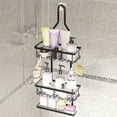 thumbnail image 4 of Shower Caddy Hanging Organizer, Aluminum Over the Shower Head Caddy with 3 Baskets, Soap Holder & Sponge Rack, Non-rust & Heavy Duty for Bathroom Storage, Ideal for Family Showers and Spa, 4 of 6