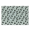 thumbnail image 1 of Cat Cutting Board, Cat Silhouette and Animal Tracks Pattern Paws Footprints Kitties Different Poses, Decorative Tempered Glass Cutting and Serving Board, Small Size, Black and White, by Ambesonne, 1 of 1