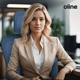 thumbnail image 5 of Oline ErgoAir Ergonomic Office Chair – Adjustable Lumbar Support, Flip-Up Armrests, Mesh Computer Desk Chair, Swivel Rolling Executive Gaming Chair for Home & Office (Navy Blue), 5 of 10