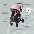 thumbnail image 4 of Carriola para bebe y Portabebe para auto - Cinturón de 5 puntos - Recién Nacidos o Hasta 15 kg - Compacta y Plegable, 4 of 10