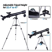 Telescope for Adults with 3 Rotatable Eyepieces, 700mm HD High Powered Astronomy Telescope, 70mm Large Aperture Optics Telescope for Moon Viewing, Outdoor Scenery Watching